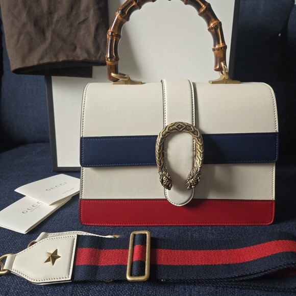 GUCCI Dionysus Bamboo Top Handle Handbag Full Inclusion - Picture 12 of 17